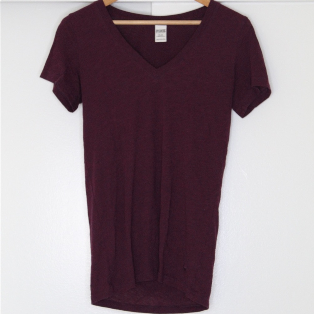 PINK Purple V-neck Top